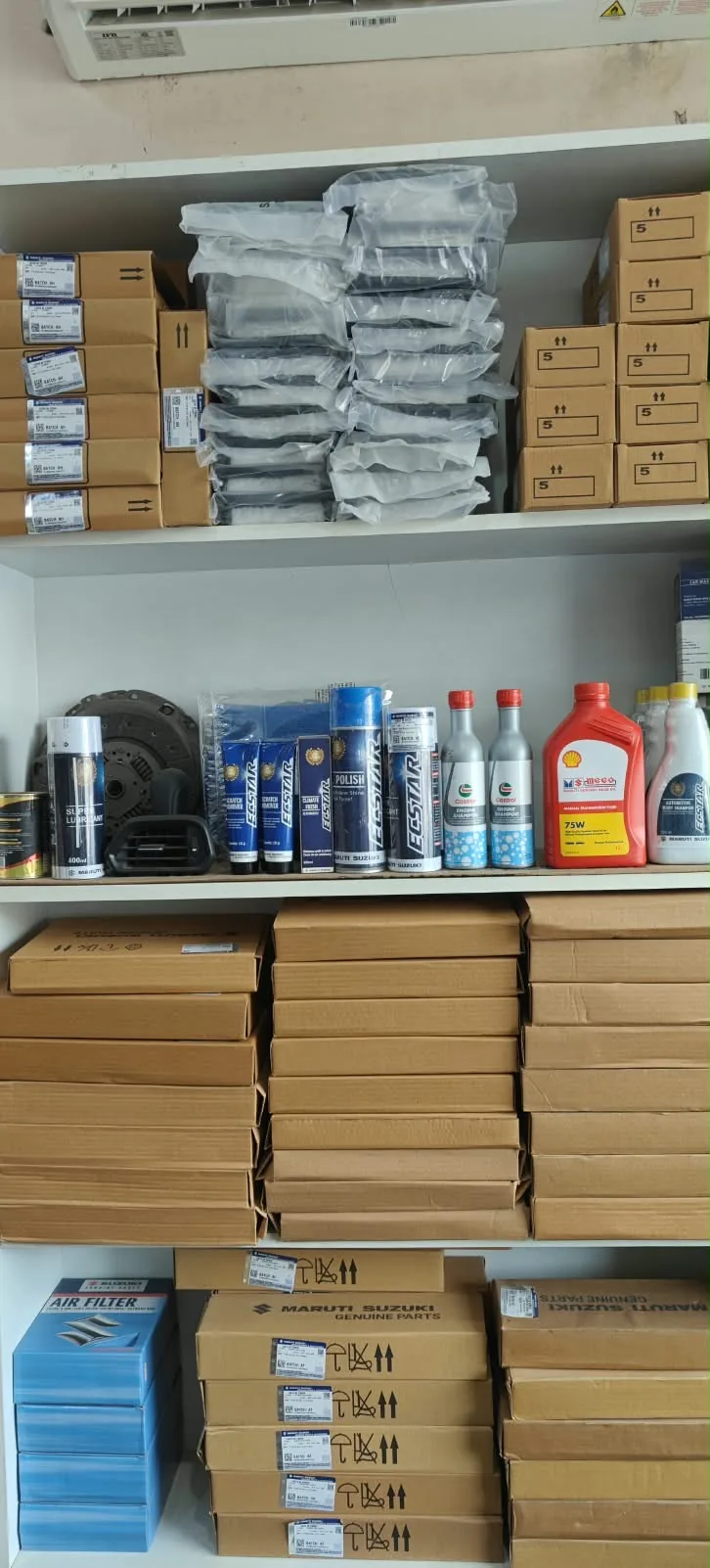 Maruti Suzuki spare parts stock shelf