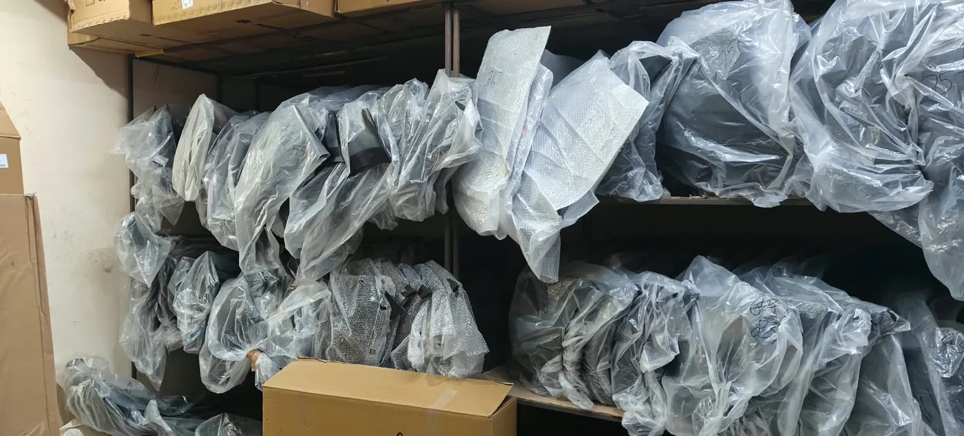Automotive body parts stored at Genuine Moto Spares